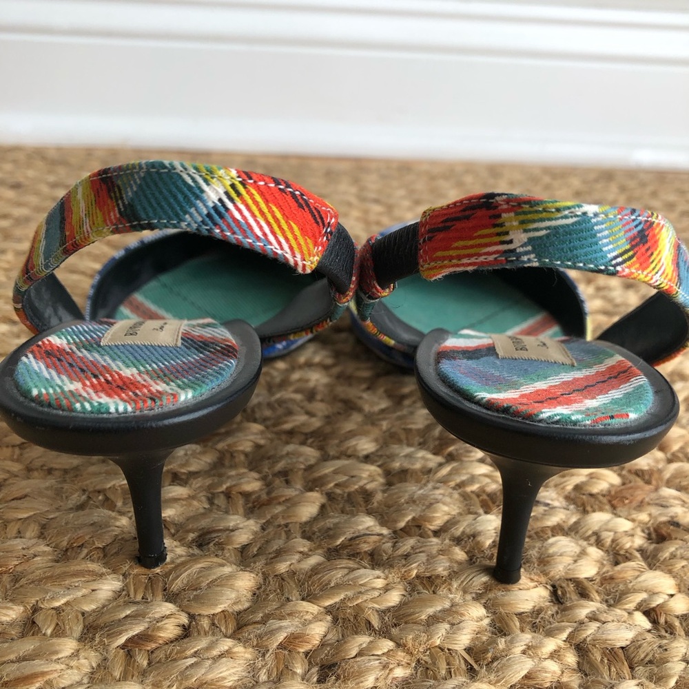Burberry Annice Tartan Slingbacks. Size 38.5 - Picture 11 of 15